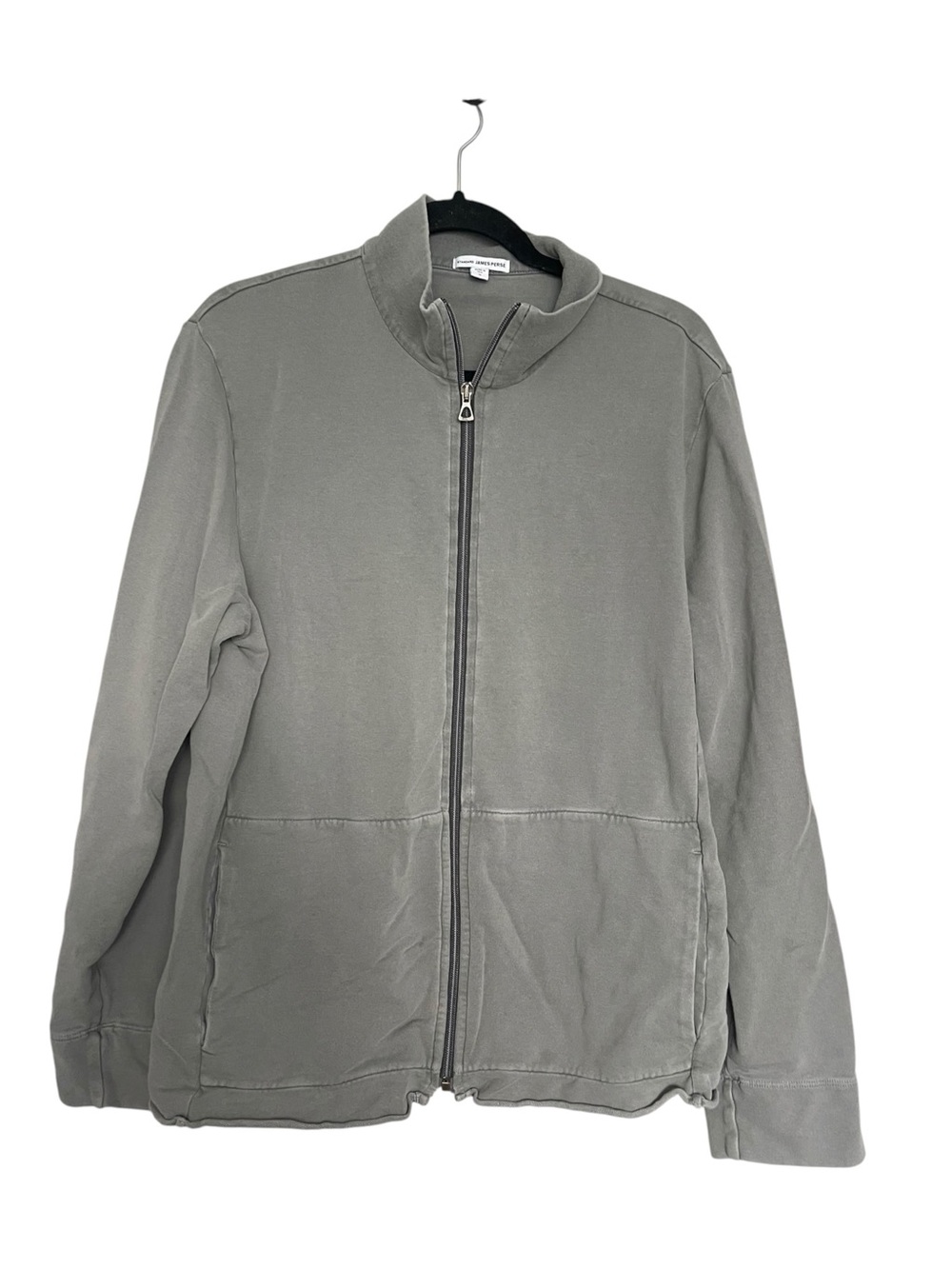 James Perse Men's Zip-Up Sweater Jacket in Gray